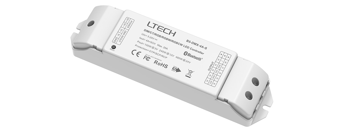 Bluetooth Constant Voltage LED Controller B5-DMX-4A-S